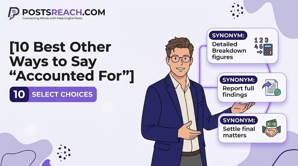 another way to say accounted for