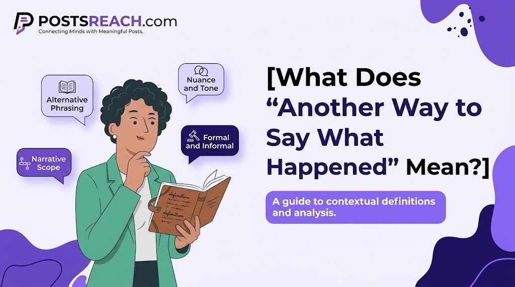 another way to say what happened