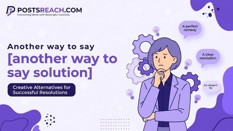 another way to say solution
