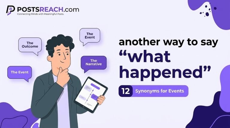 another way to say what happened